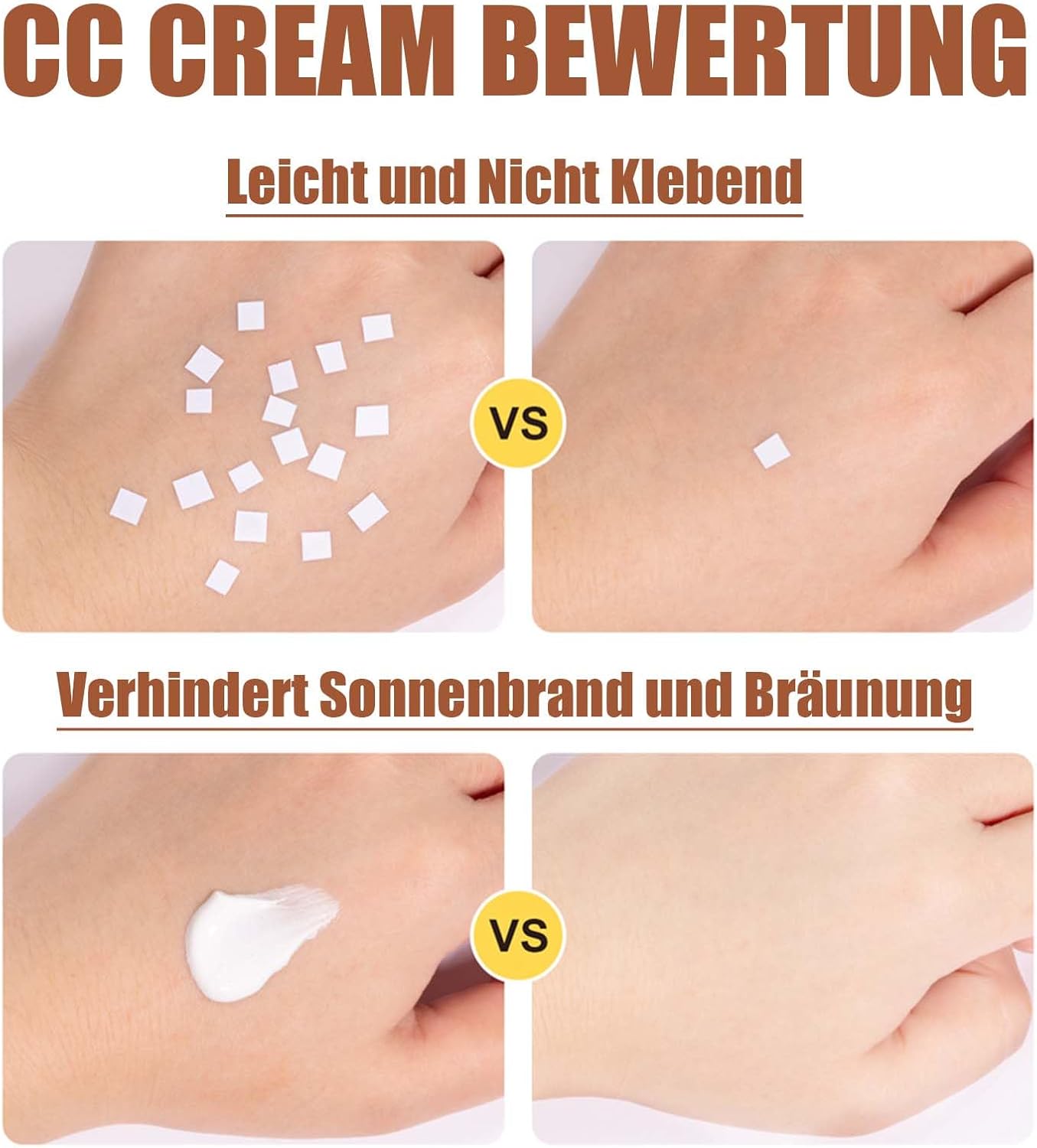 EONFAVE CC color correcting face cream, CC full coverage cream