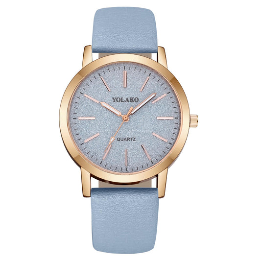 Montre Femme Élégante O – Bracelet en Cuir & Cadran Étoilé Quartz