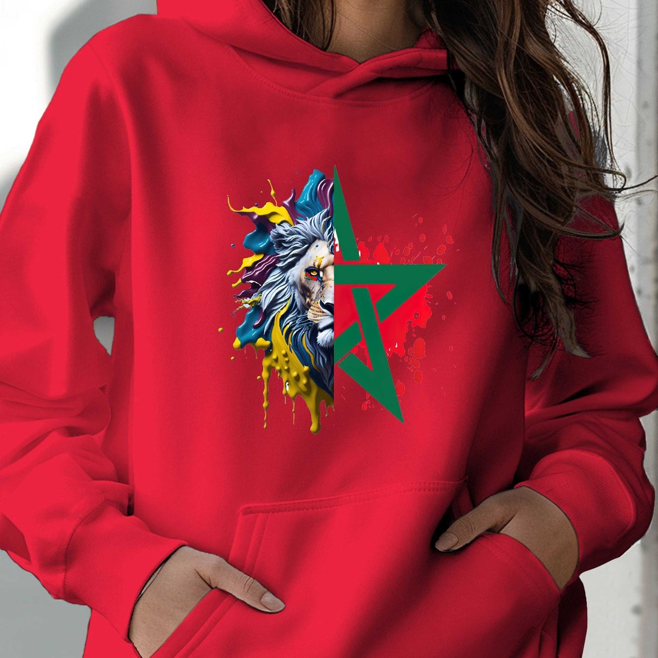 Sweat à Capuche Femme – Fière d’être Marocaine 🇲🇦