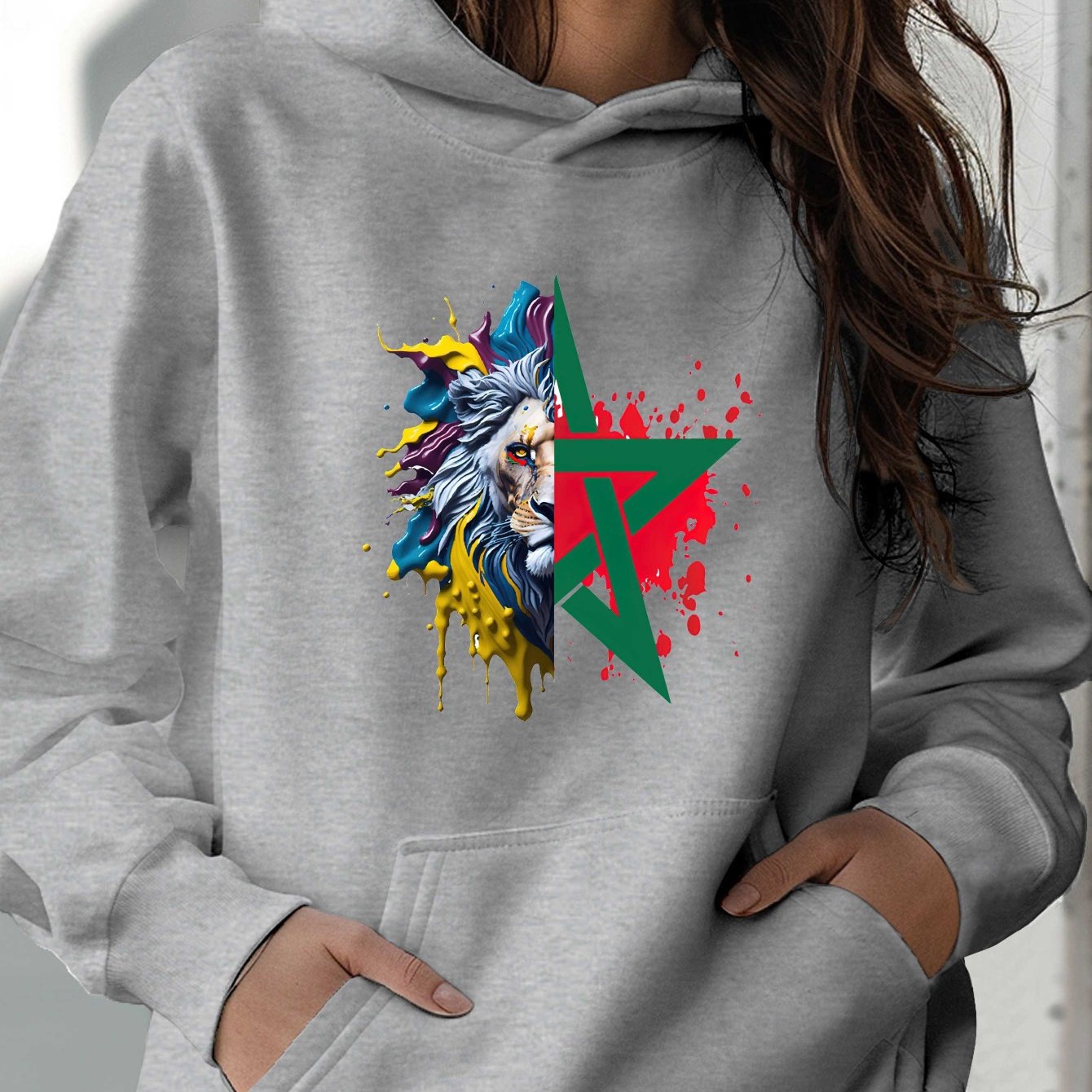 Sweat à Capuche Femme – Fière d’être Marocaine 🇲🇦