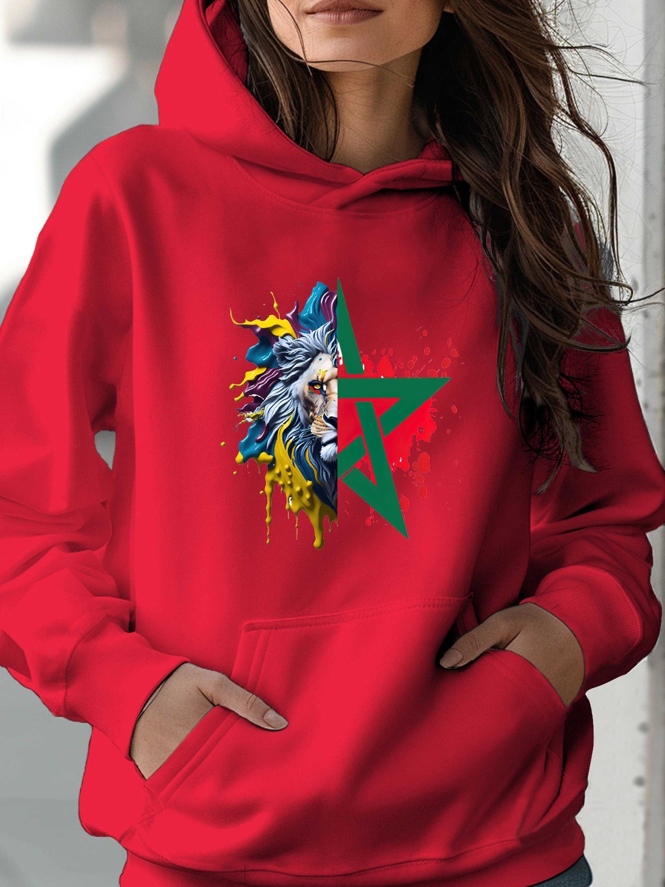Sweat à Capuche Femme – Fière d’être Marocaine 🇲🇦