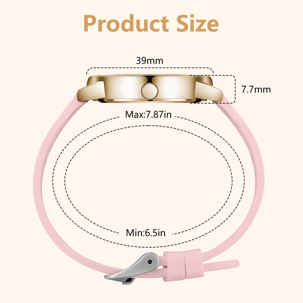Montre Femme Élégante O – Bracelet en Cuir & Cadran Étoilé Quartz