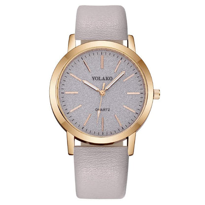 Montre Femme Élégante O – Bracelet en Cuir & Cadran Étoilé Quartz