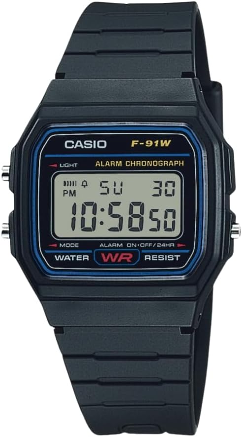 Casio F-91W-1 Noir – Montre Digitale Classique Étanche