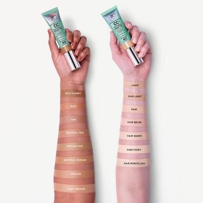 kreme bb creme IT COSMETICS, CC+ Crème Natural Matte SPF 40,