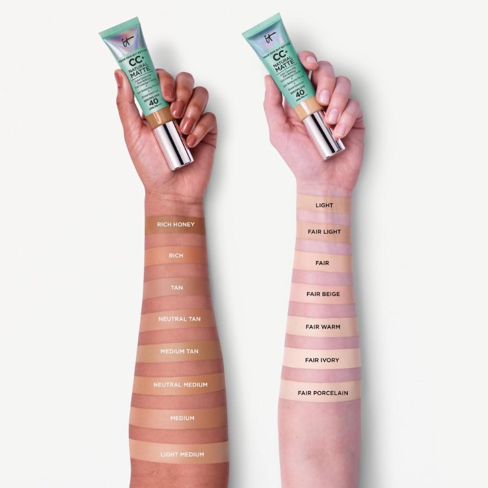 kreme bb creme IT COSMETICS, CC+ Crème Natural Matte SPF 40,