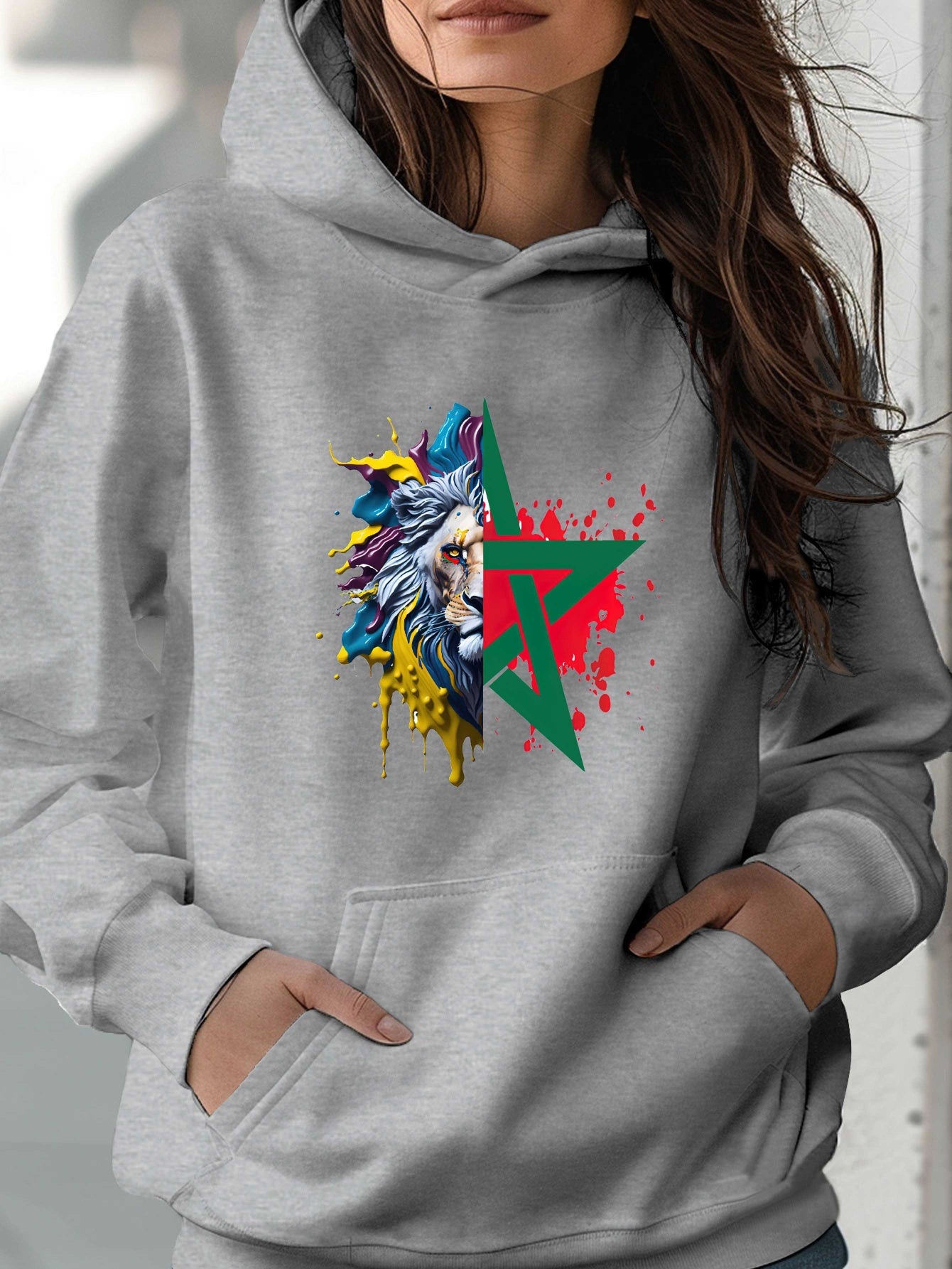 Sweat à Capuche Femme – Fière d’être Marocaine 🇲🇦