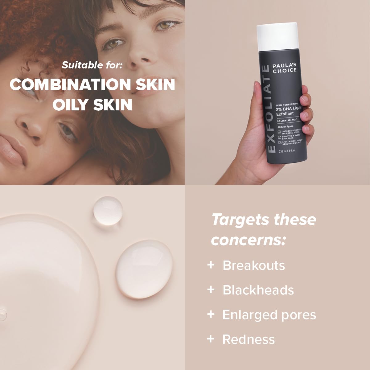 Paula’s Choice 2% BHA – Exfoliant Doux 30ml | Peaux Mixtes à Grasses