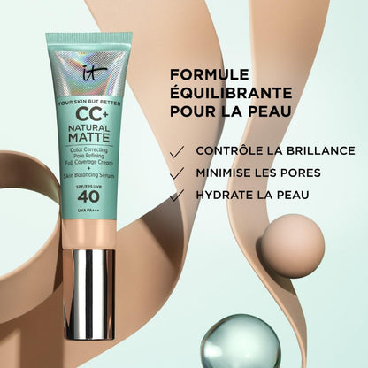 kreme bb creme IT COSMETICS, CC+ Crème Natural Matte SPF 40,