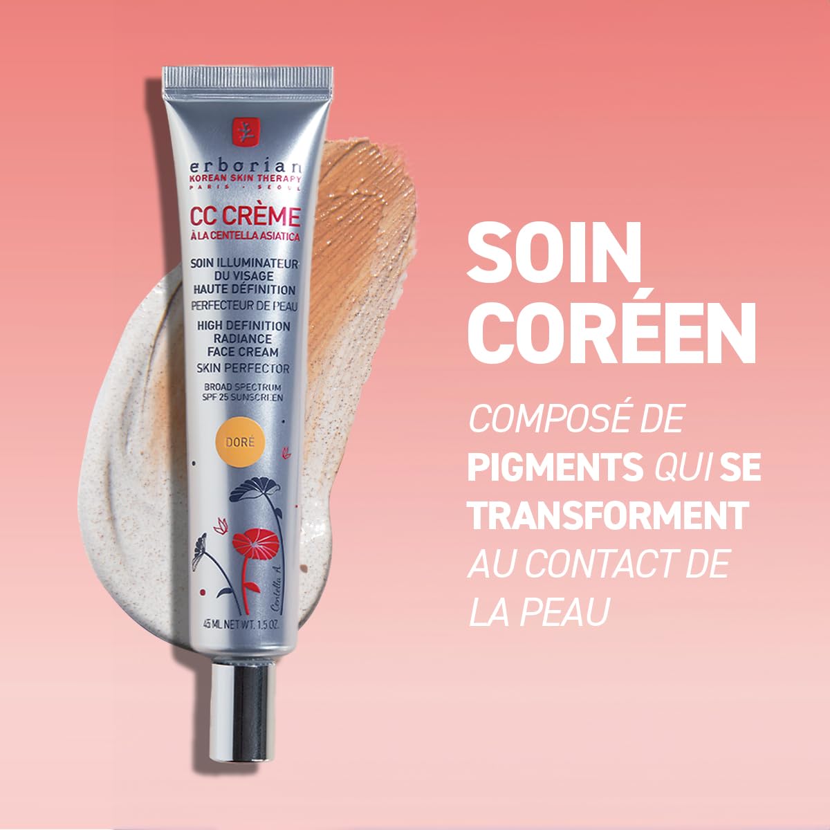 Erborian CC Crème – Teint Parfait & Lumineux | SPF 25 Centella Asiatica