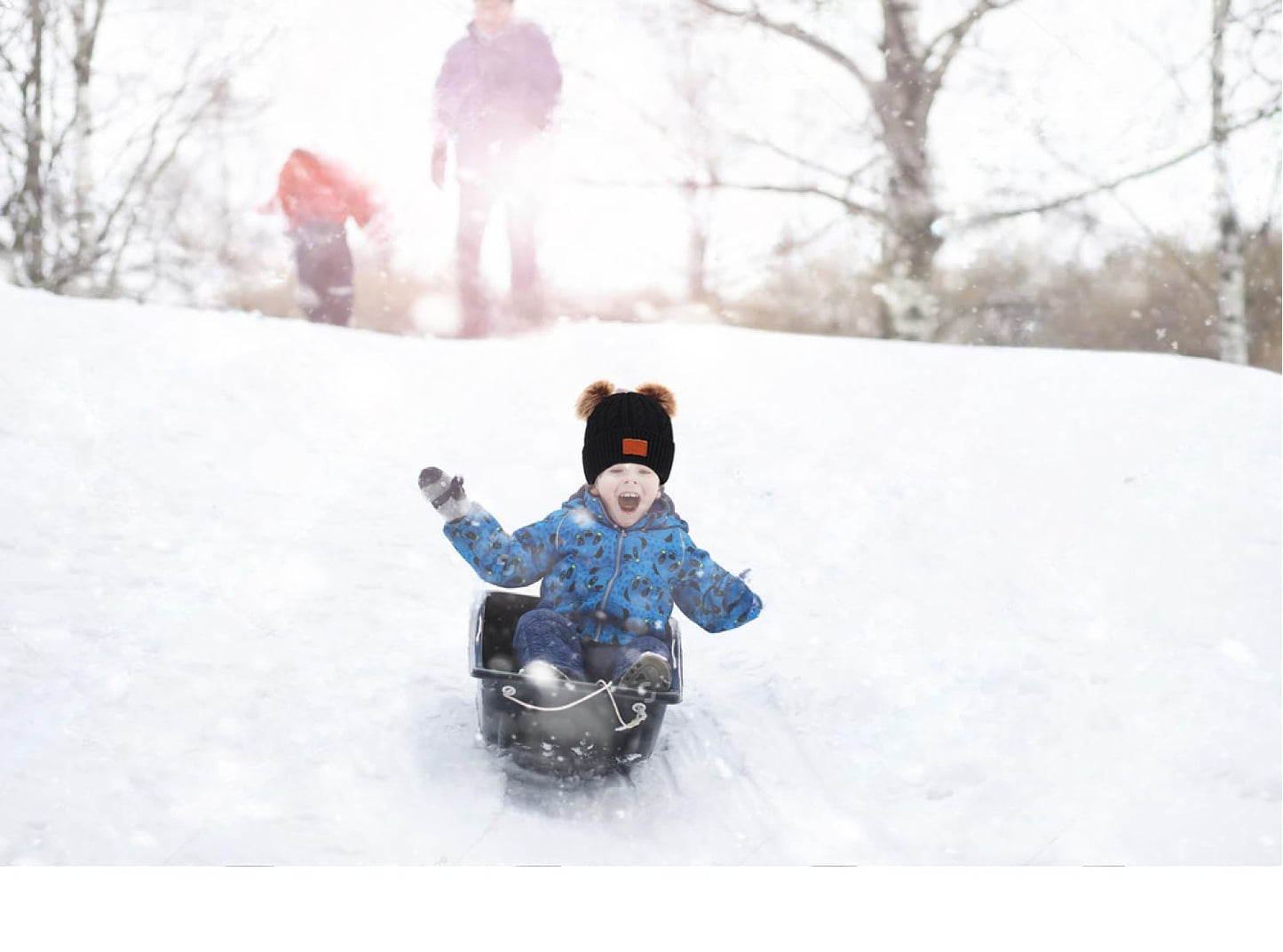 3 in 1 Winter Hat and Scarf Gloves Set, Knitted Warm Neck Warmer with Lining, Children's Winter Hat with Pompom, Winter Set for Girls and Boys 2-6 Years