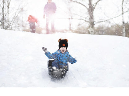 3 in 1 Winter Hat and Scarf Gloves Set, Knitted Warm Neck Warmer with Lining, Children's Winter Hat with Pompom, Winter Set for Girls and Boys 2-6 Years