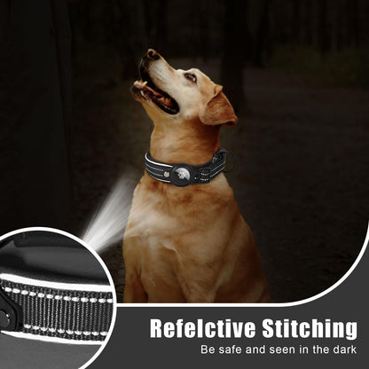 Collier Chien Compatible AirTag – Réfléchissant & Ajustable