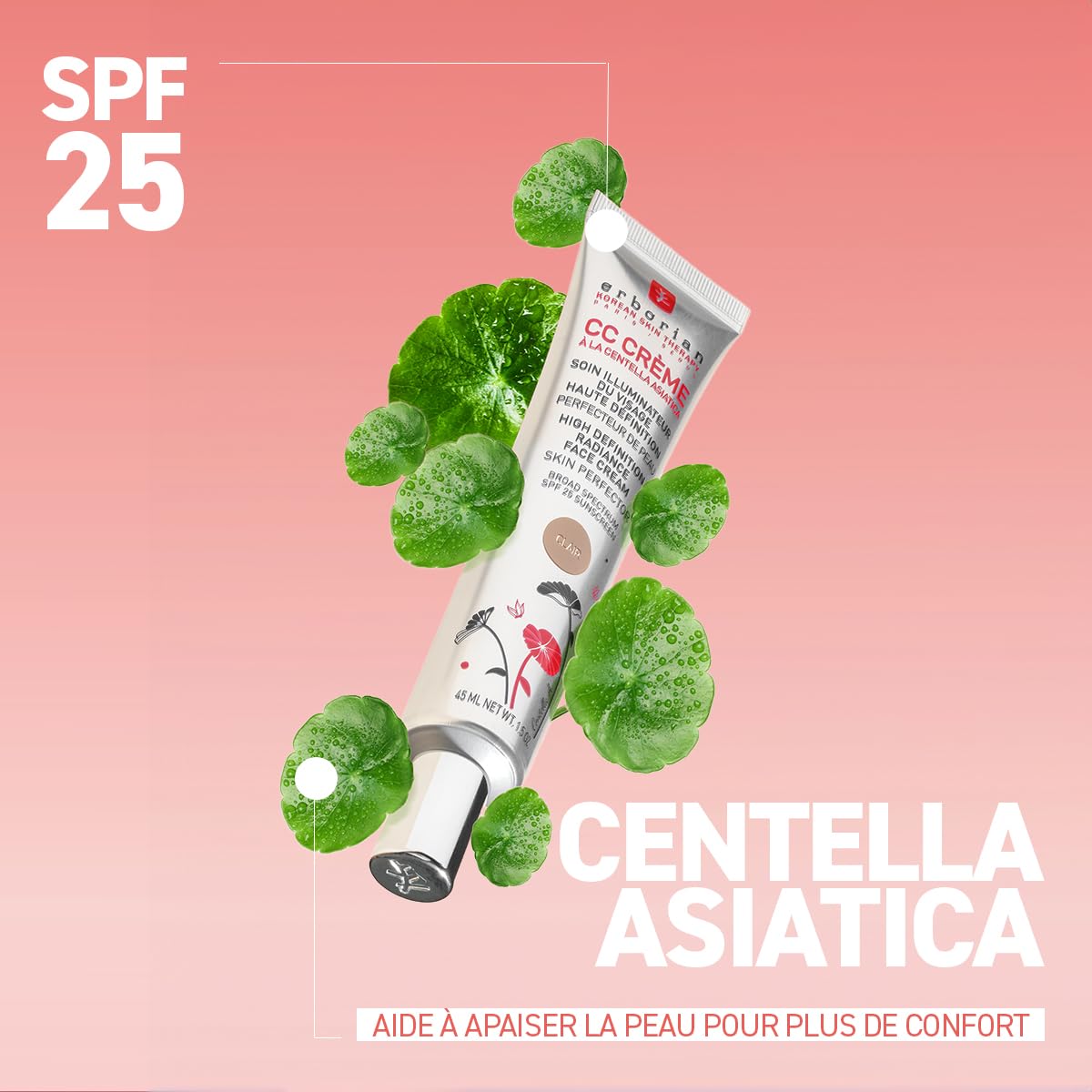 Erborian CC Crème – Teint Parfait & Lumineux | SPF 25 Centella Asiatica