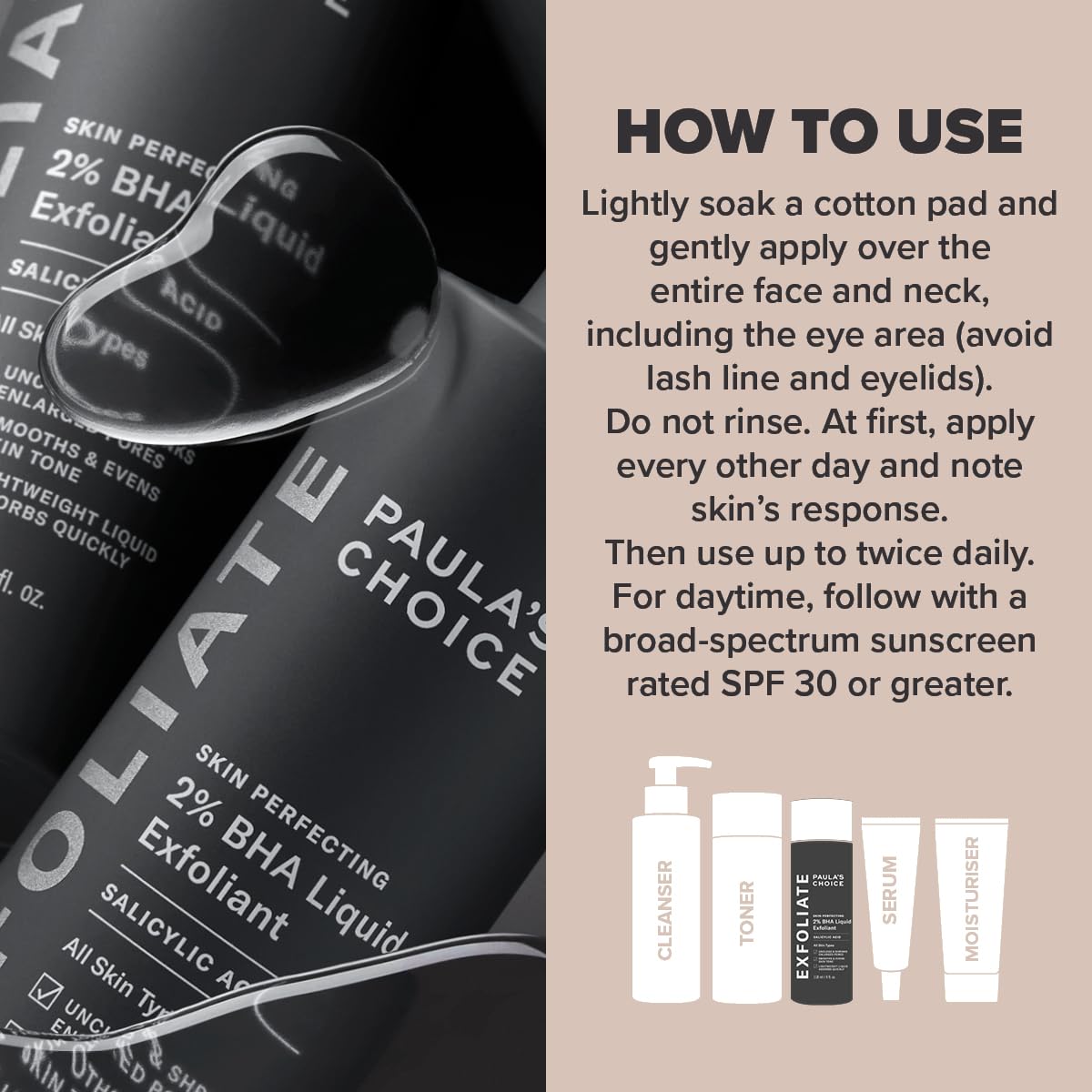 Paula’s Choice 2% BHA – Exfoliant Doux 30ml | Peaux Mixtes à Grasses