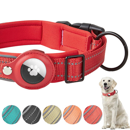 Collier Chien Compatible AirTag – Réfléchissant & Ajustable