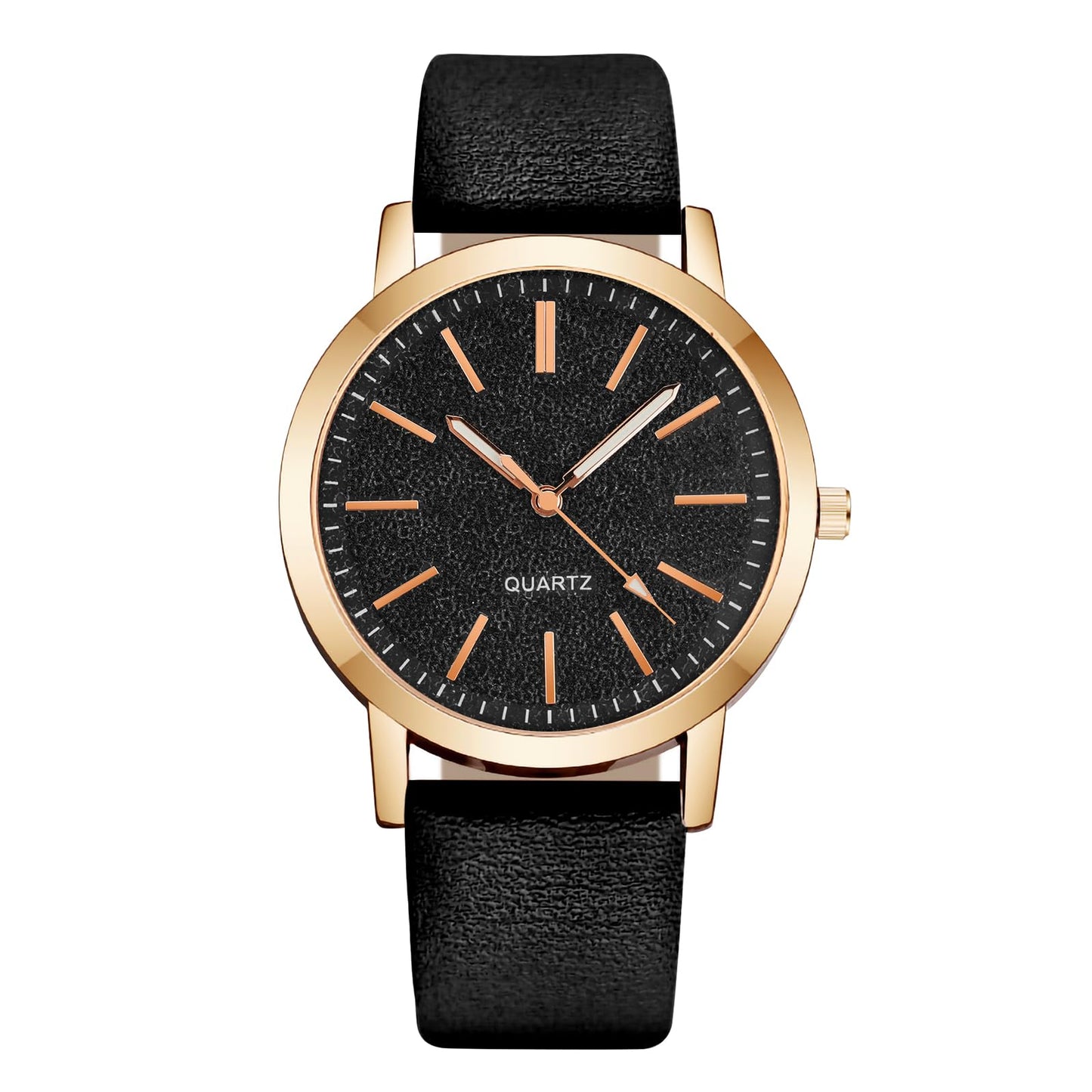 Montre Femme Élégante O – Bracelet en Cuir & Cadran Étoilé Quartz