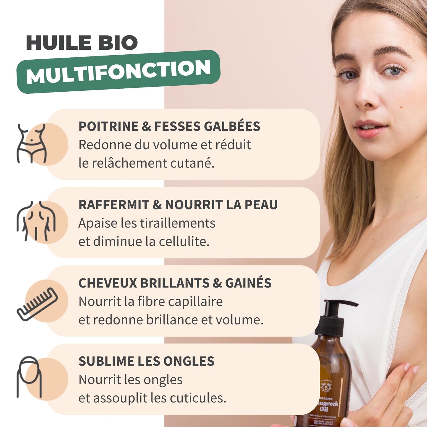 Huile de Ricin Bio – Pousse Cheveux, Cils & Barbe | 100ml Bionoble
