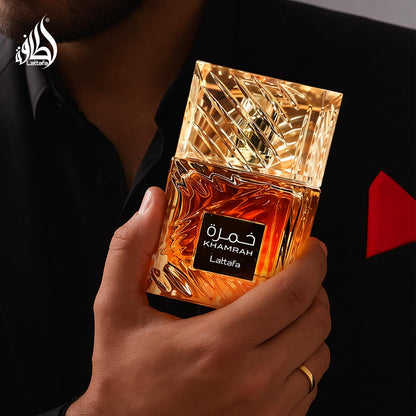 Khamrah Eau de Parfum Lattafa 100 ml – Parfum Unisexe Oriental, Vanille, Épicé et Boisé