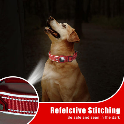 Collier Chien Compatible AirTag – Réfléchissant & Ajustable