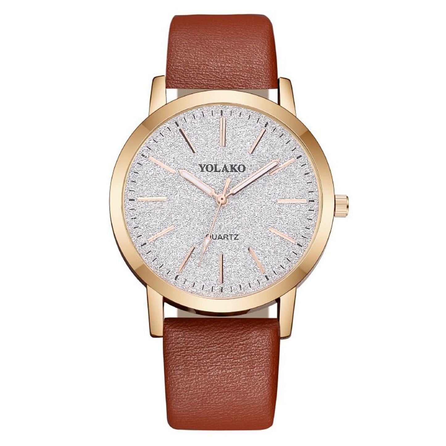 Montre Femme Élégante O – Bracelet en Cuir & Cadran Étoilé Quartz
