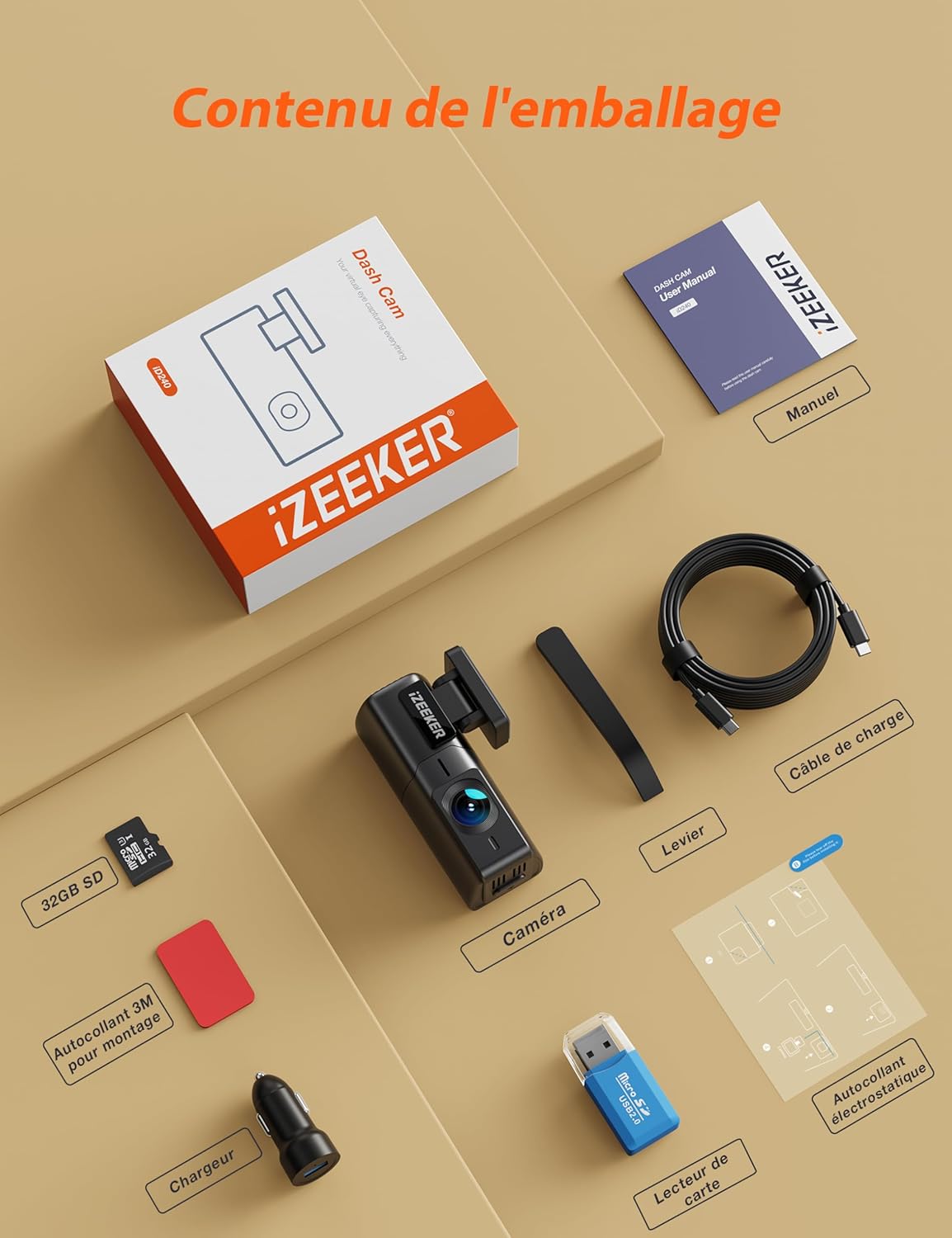 Dashcam Voiture 2.5K Ultra HD 🚗 | WiFi + Vision Nocturne | Sécurité 24h