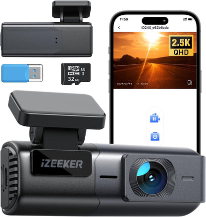 Dashcam Voiture 2.5K Ultra HD 🚗 | WiFi + Vision Nocturne | Sécurité 24h