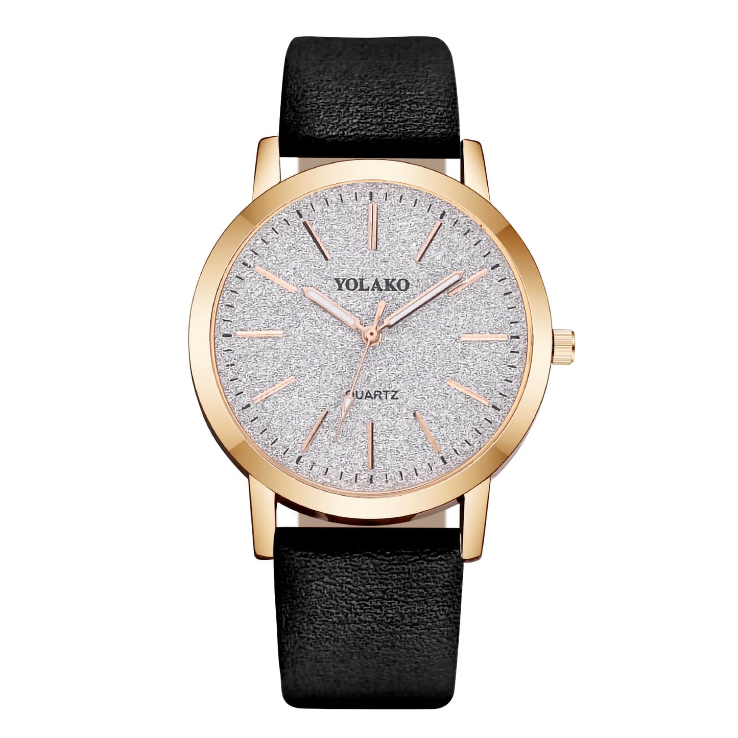 Montre Femme Élégante O – Bracelet en Cuir & Cadran Étoilé Quartz