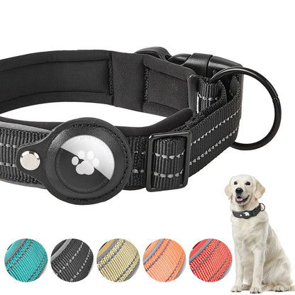 Collier Chien Compatible AirTag – Réfléchissant & Ajustable