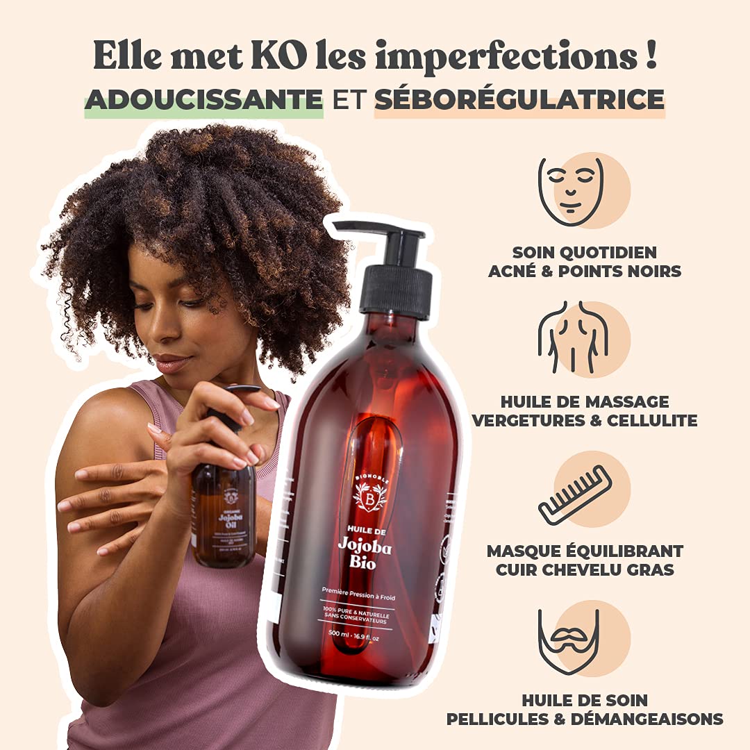 Huile de Ricin Bio – Pousse Cheveux, Cils & Barbe | 100ml Bionoble