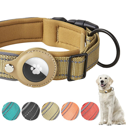 Collier Chien Compatible AirTag – Réfléchissant & Ajustable