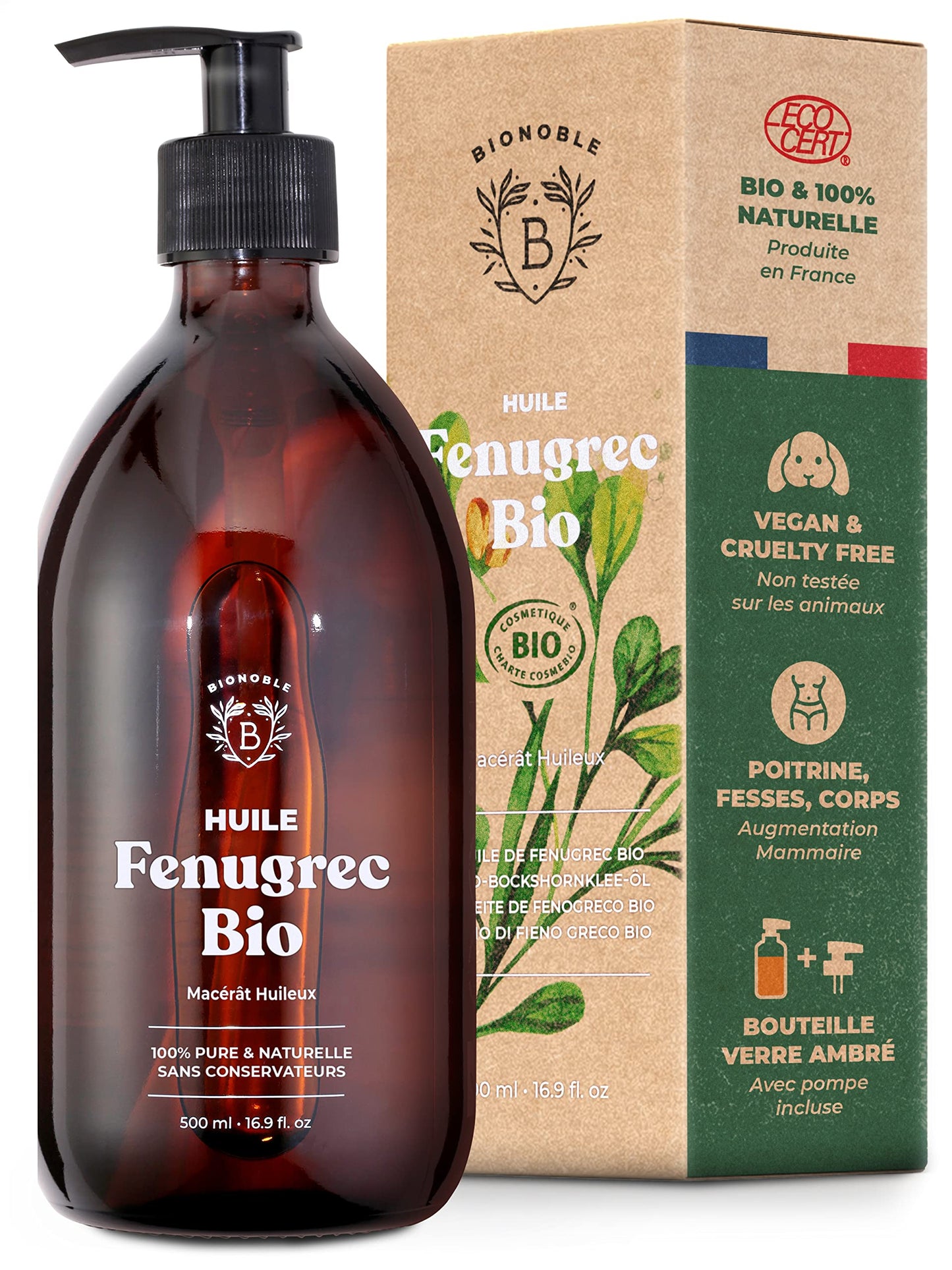 Huile de Ricin Bio – Pousse Cheveux, Cils & Barbe | 100ml Bionoble