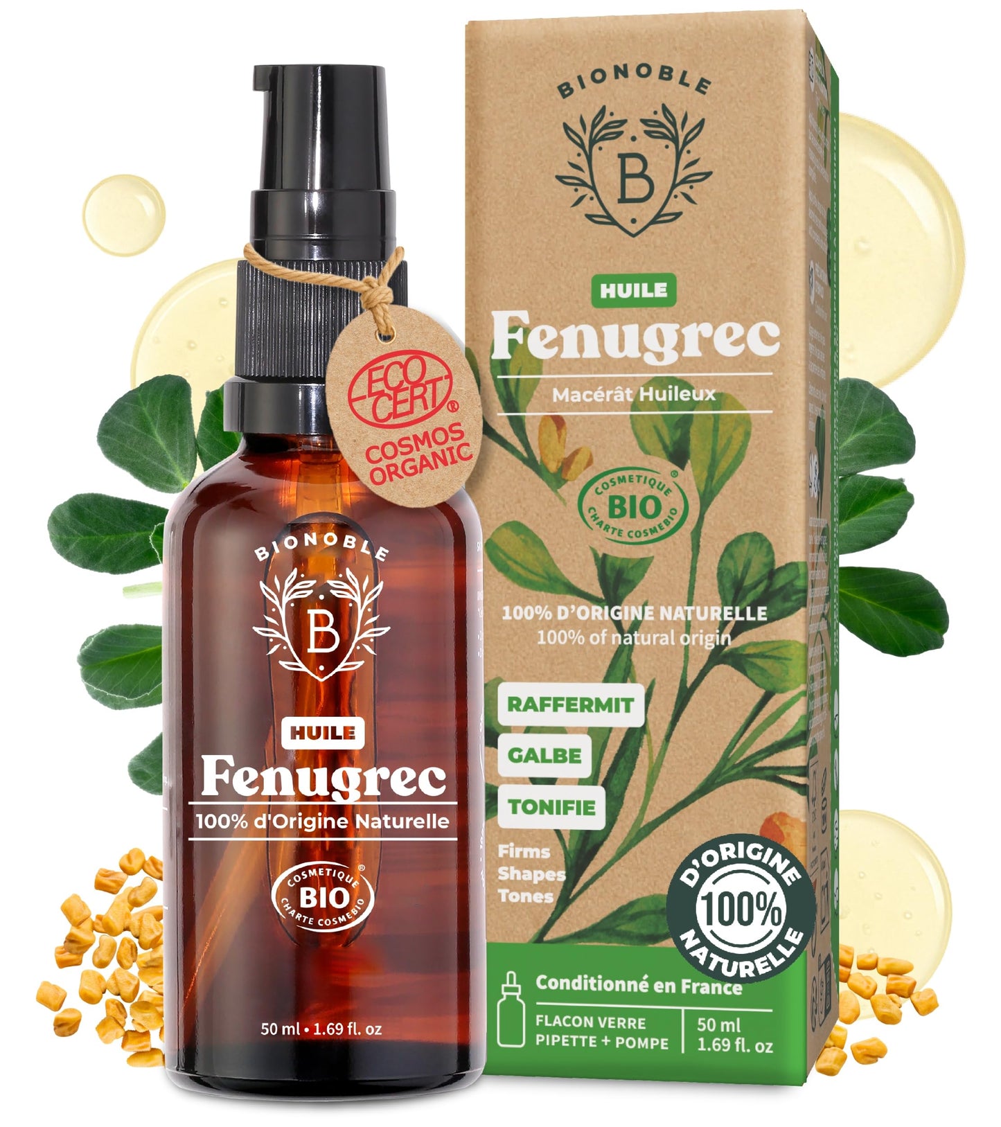 Huile de Ricin Bio – Pousse Cheveux, Cils & Barbe | 100ml Bionoble