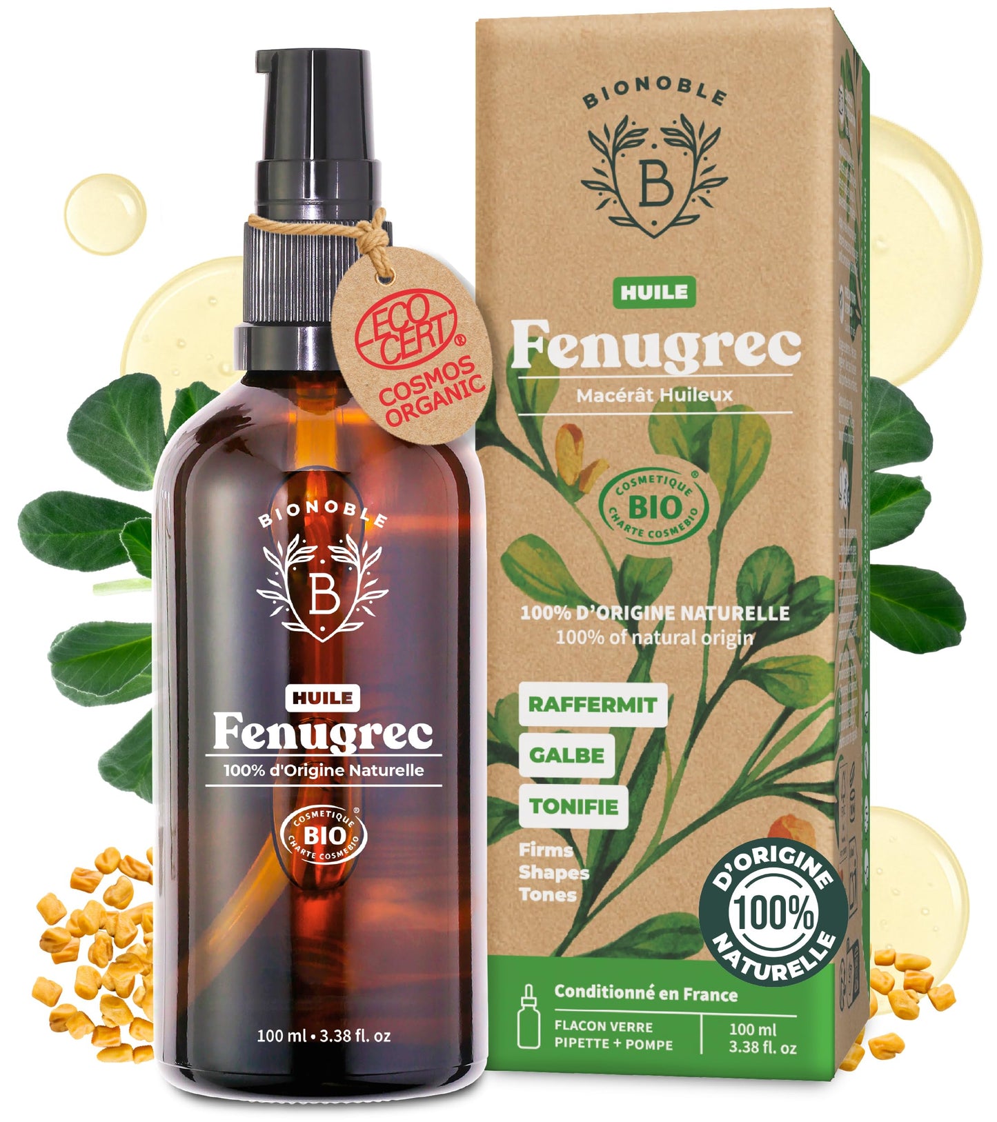 Huile de Ricin Bio – Pousse Cheveux, Cils & Barbe | 100ml Bionoble