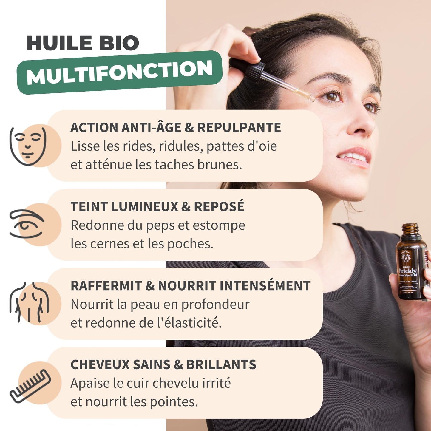 Huile de Ricin Bio – Pousse Cheveux, Cils & Barbe | 100ml Bionoble