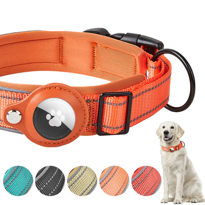 Collier Chien Compatible AirTag – Réfléchissant & Ajustable