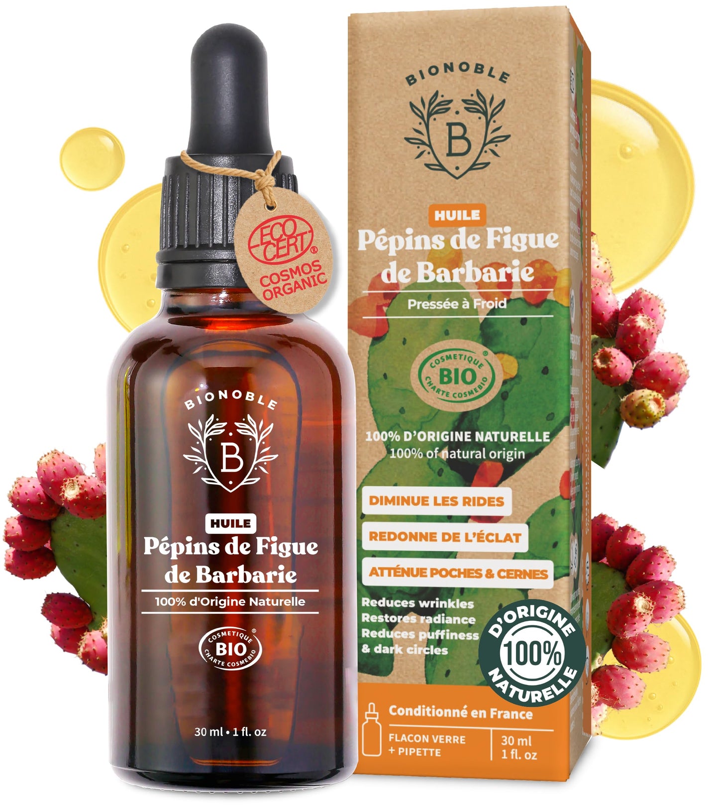 Huile de Ricin Bio – Pousse Cheveux, Cils & Barbe | 100ml Bionoble