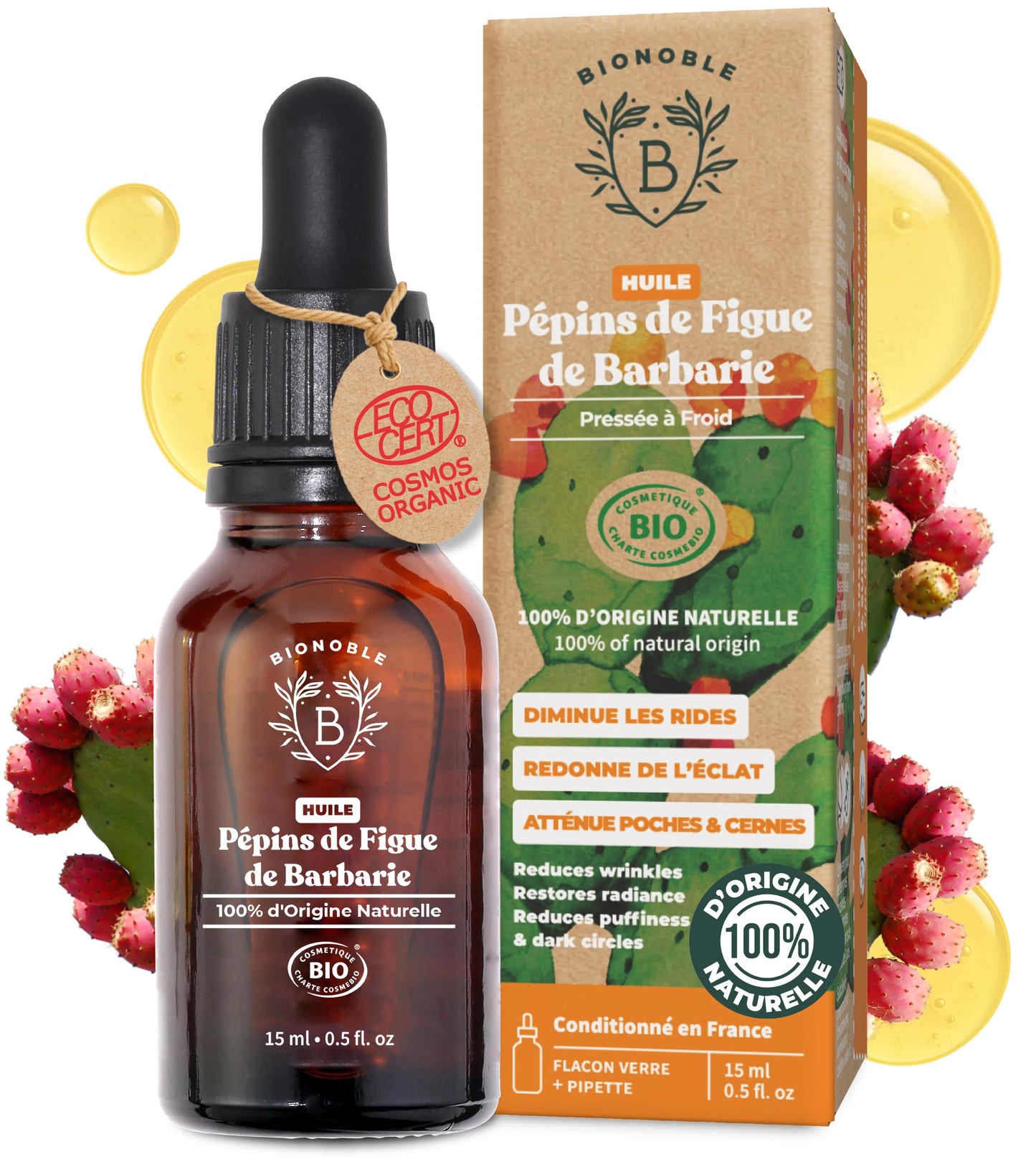 Huile de Ricin Bio – Pousse Cheveux, Cils & Barbe | 100ml Bionoble