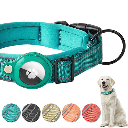 Collier Chien Compatible AirTag – Réfléchissant & Ajustable
