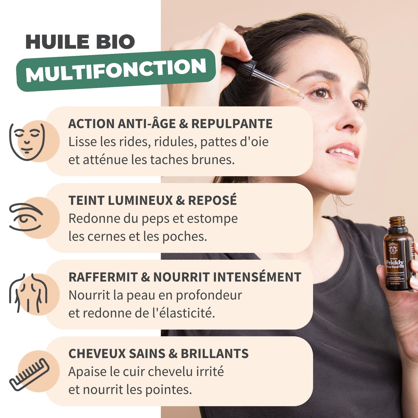 Huile de Ricin Bio – Pousse Cheveux, Cils & Barbe | 100ml Bionoble