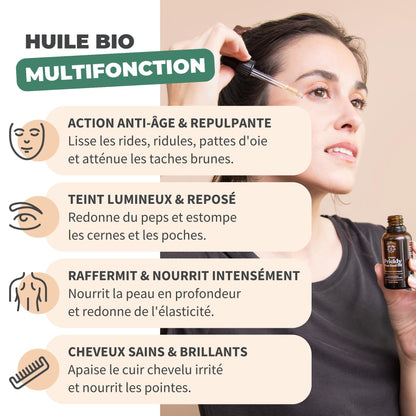 Huile de Ricin Bio – Pousse Cheveux, Cils & Barbe | 100ml Bionoble