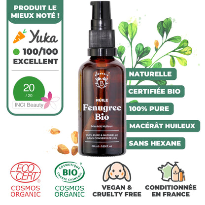 Huile de Ricin Bio – Pousse Cheveux, Cils & Barbe | 100ml Bionoble