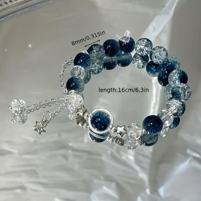 Bracelet fantaisie bleu – Design élégant