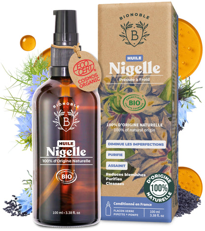 Huile de Ricin Bio – Pousse Cheveux, Cils & Barbe | 100ml Bionoble