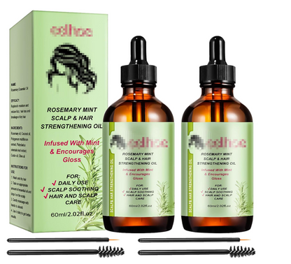 2 Pièces Huile de Romarin Naturelle pour Cheveux