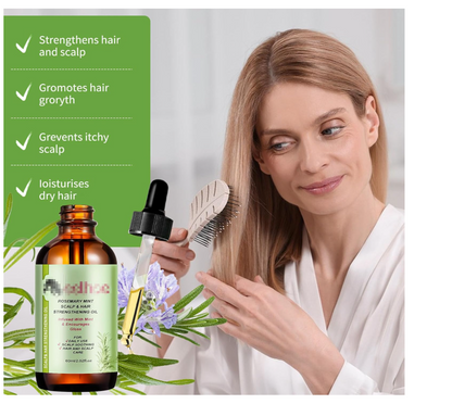 2 Pièces Huile de Romarin Naturelle pour Cheveux