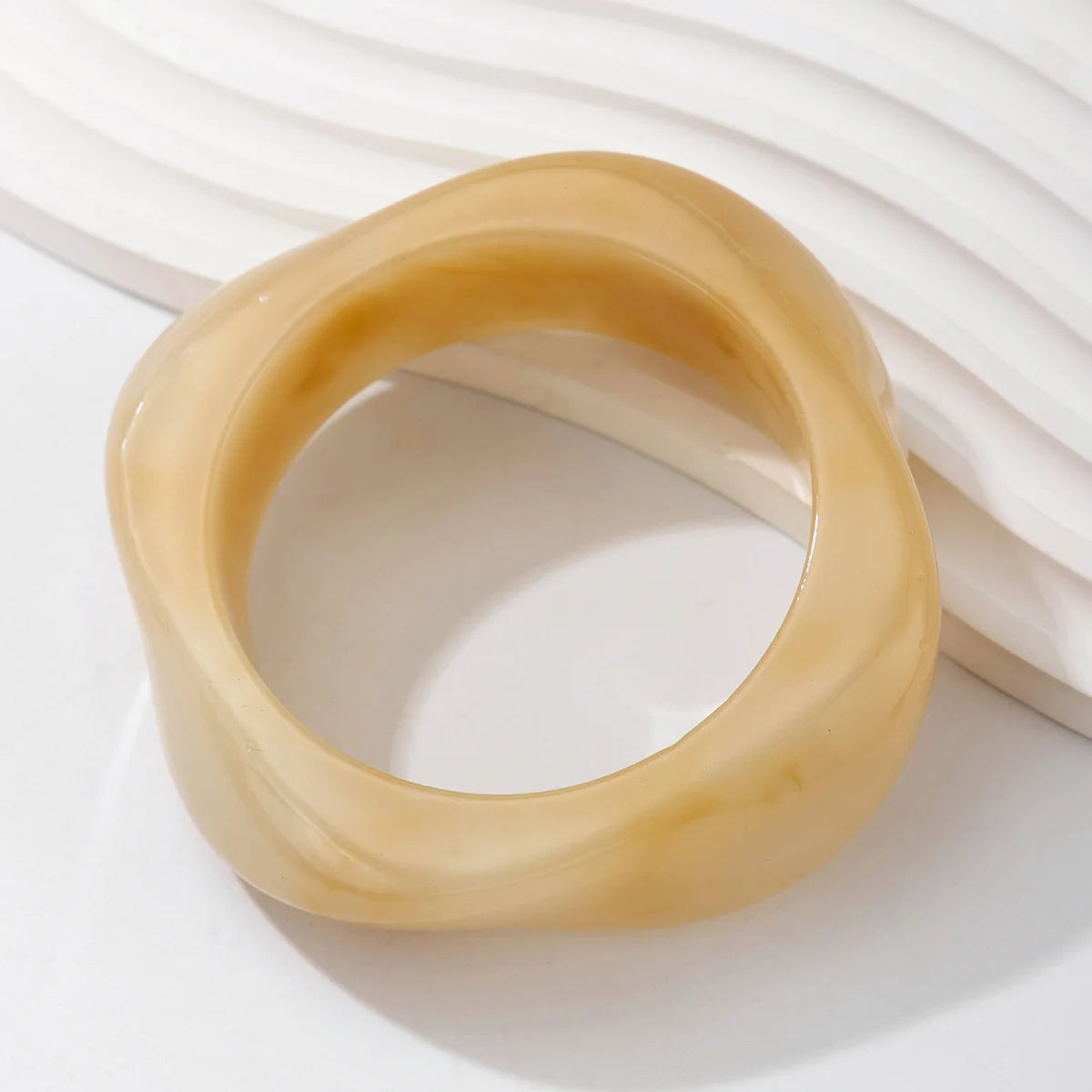 Bracelet Manchette Résine Vintage – Style Punk Géométrique