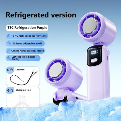 Ventilateur Portable Rechargeable – Refroidissement Rapide Turbo 100 Vitesses