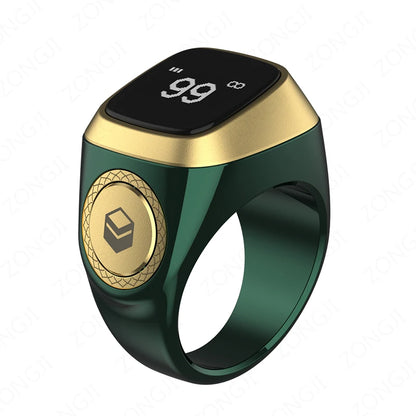 2026 Bague Zikr Intelligente – Tasbih Digital avec Vibration & Qibla