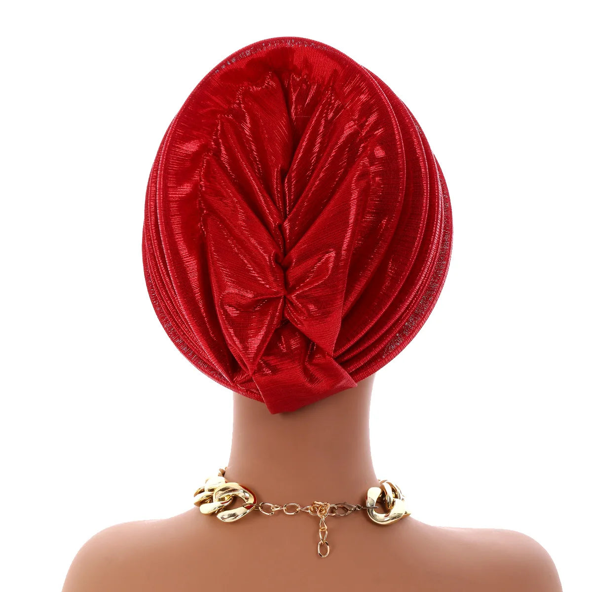 African Gele Turban – Leaves Diamond Headwrap 2026